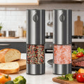 2PCS Electric Salt And Pepper Grinder Set - Battery-powered Spice Grinder, Adjustable For Coarseness, Perfect For Home Kitchens, Durable Plastic, Electric Salt And Pepper Grinder, Automatic Grinder