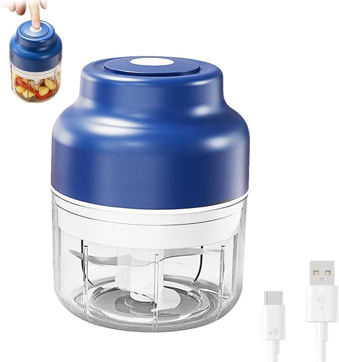 Electric Garlic Chopper with USB Rechargeable Design, Portable
