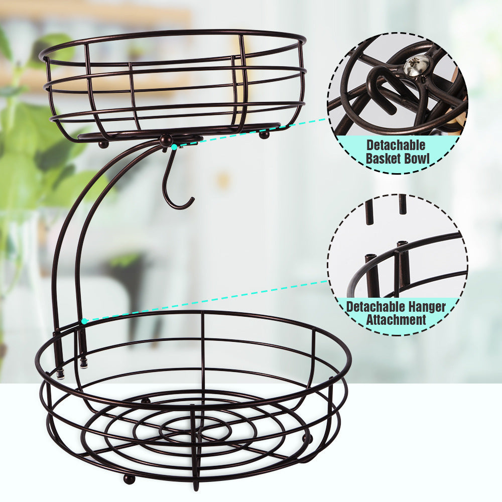 Double-layer Fruit Basket Restaurant Snack Storage Basket