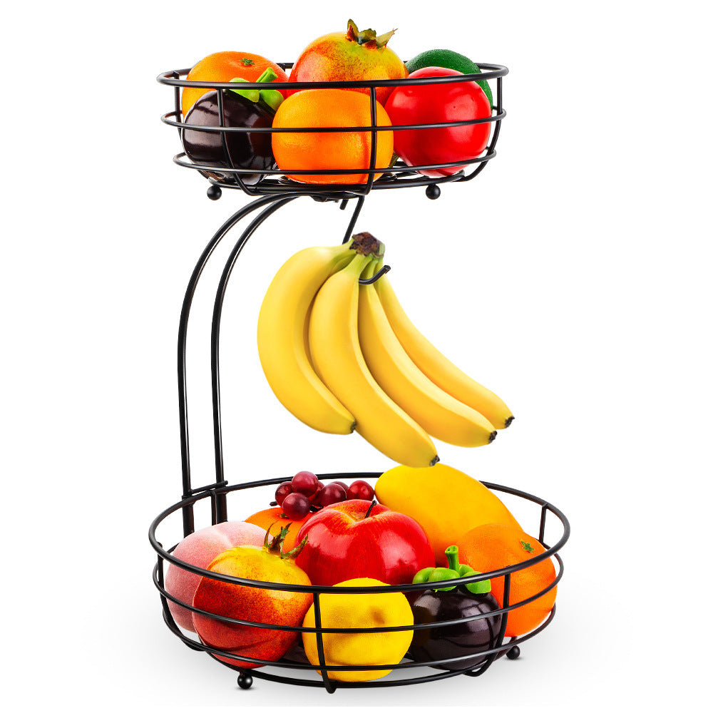 Double-layer Fruit Basket Restaurant Snack Storage Basket