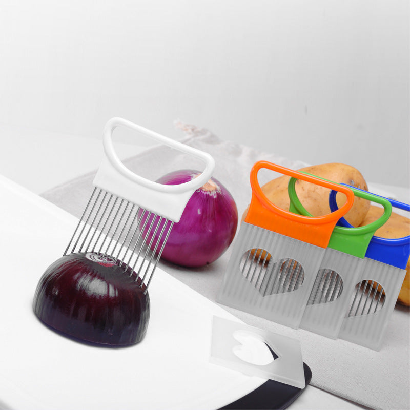 Stainless Steel Onion Needle Fruit And Vegetable Slice Holder