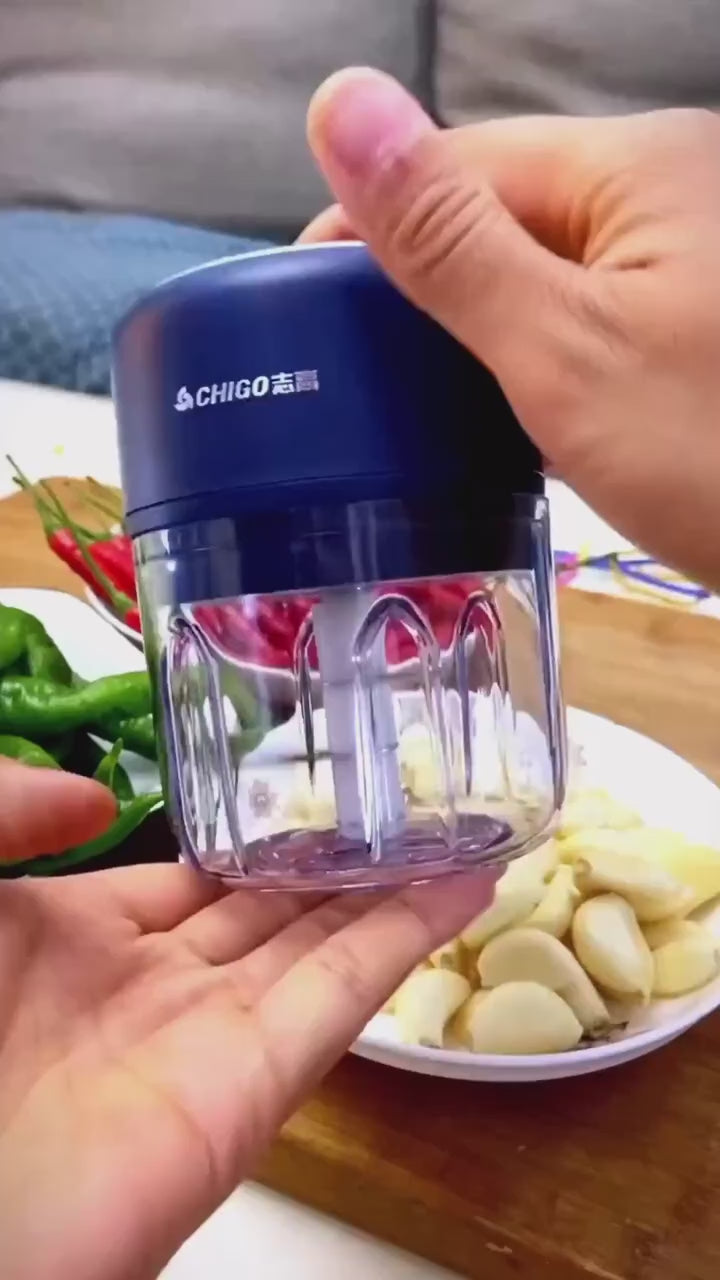 Electric Garlic Chopper with USB Rechargeable Design, Portable